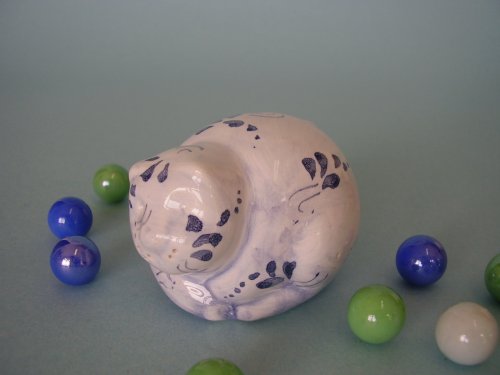 Ceramiche d-Arte di Albisola - Bomboniera in maiolioca, stile "Antico Savona" 